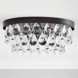 Handmade Art Crystal Glass Clarissa Modern Flush Mount