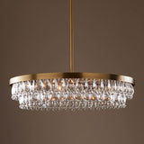 Handmade Art Crystal Glass Clarissa Modern Round Chandelier