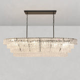 Art Glass Ghiaccio Oval Chandelier