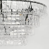 Art Glass Ghiaccio Oval Chandelier