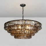 Art Glass Ghiaccio Round Chandelier 50"