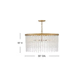 Art Crystal Rubina 30" Round Chandelier