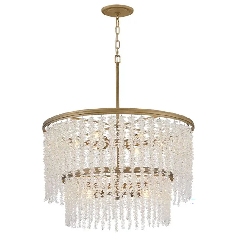 Art Crystal Rubina Round 2 Tier Chandelier 30"