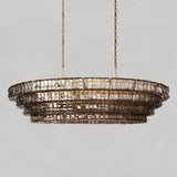 Art Glass Ghiaccio Oval Chandelier