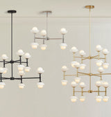 Alabaster Shade Greenwich Chandelier