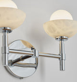 Alabaster Shade Greenwich Double Wall Sconce