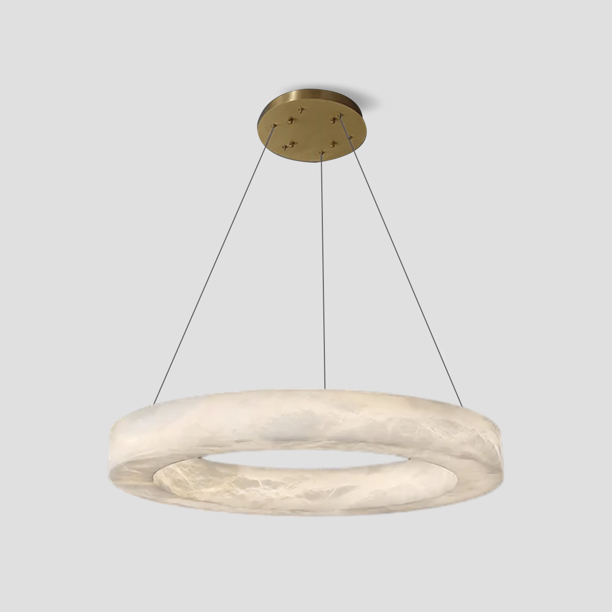 Theseus Alabaster Round Chandelier 19" 27" 36" 60"D