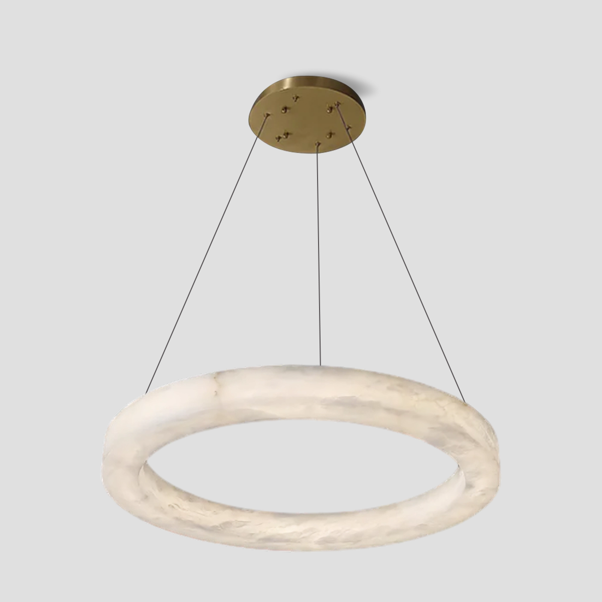 Theseus Alabaster Round Chandelier 19" 27" 36" 60"D