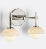 Alabaster Shade Greenwich Double Wall Sconce