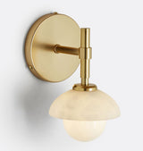 Alabaster Shade Greenwich Wall Sconce