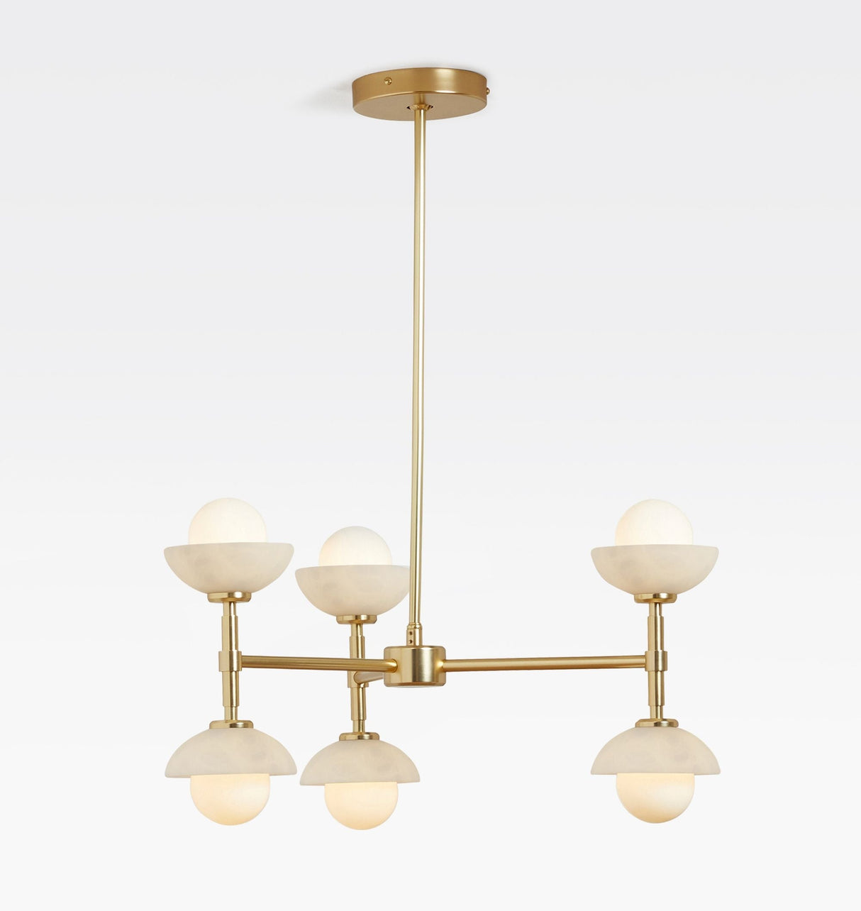 Alabaster Shade Greenwich Chandelier