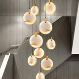 Alabaster Long Foyer Staircase Pendant Light 59'' 79'' 98'' 138''H