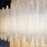 Art Selenite Layer Round Chandelier