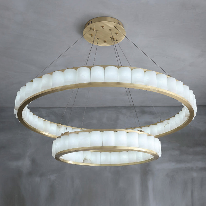 Aline Marble Round Chandelier For Dining Room