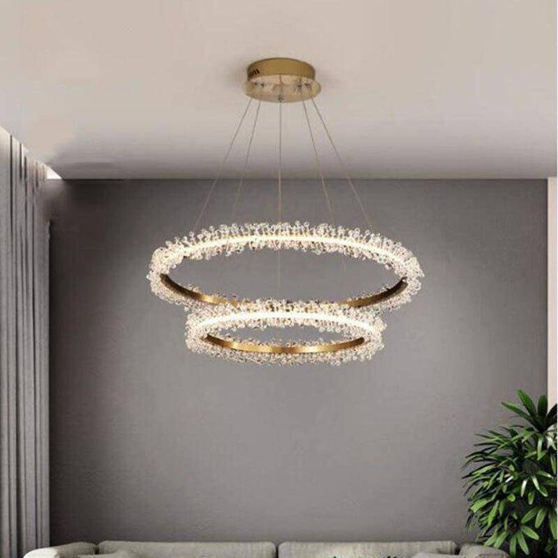 Capri 2-Ring Crystal Chandelier