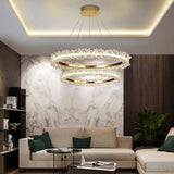 Capri 2-Ring Crystal Chandelier