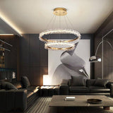 Capri 2-Ring Crystal Chandelier