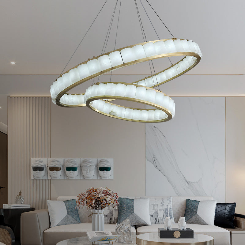 Aline Marble Round Chandelier For Dining Room