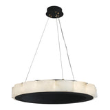 PostModen Marble Round Chandelier Black