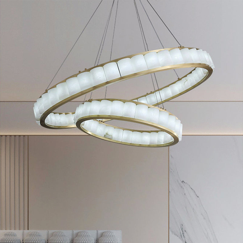 Aline Marble Round Chandelier For Dining Room