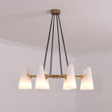 White Ceramics Round Chandelier 8-Lights