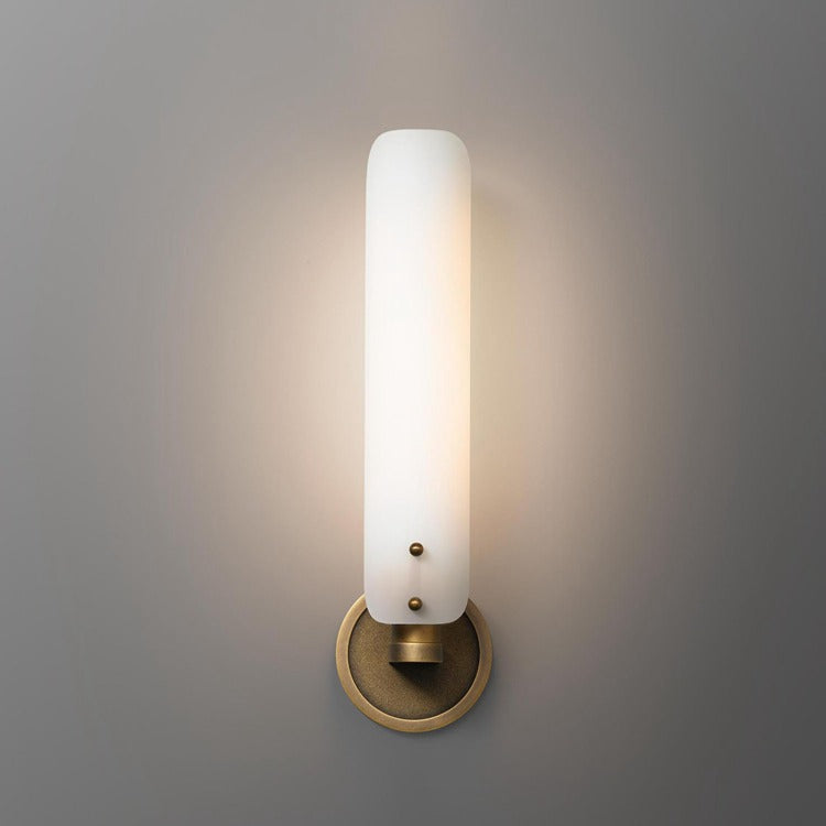 Alena White Glass Shade Single Head Wall Sconce