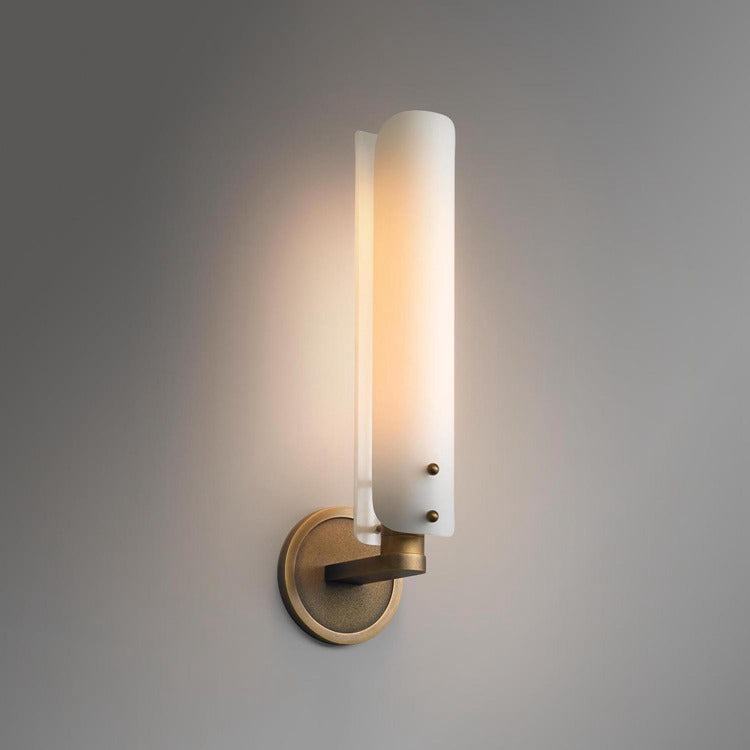 Alena White Glass Shade Single Head Wall Sconce