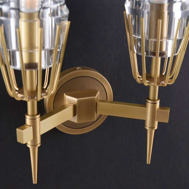 Goblet Wine Glass Double Head Wall Sconce