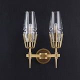 Goblet Wine Glass Double Head Wall Sconce