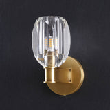 Modern Crystal Cup Wall Sconce 8.8" H