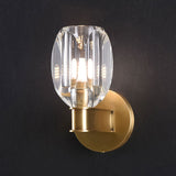 Modern Crystal Cup Wall Sconce 8.8" H