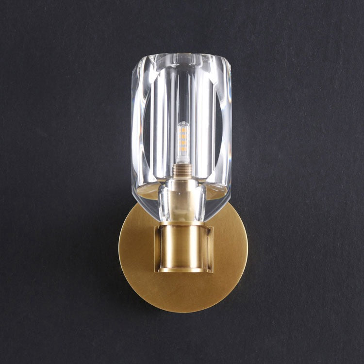 Modern Crystal Cup Wall Sconce 8.8" H