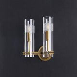 Modern Glass Tube Double Head Wall Sconce