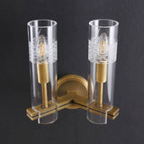 Modern Glass Tube Double Head Wall Sconce