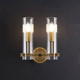 Modern Glass Tube Double Head Wall Sconce