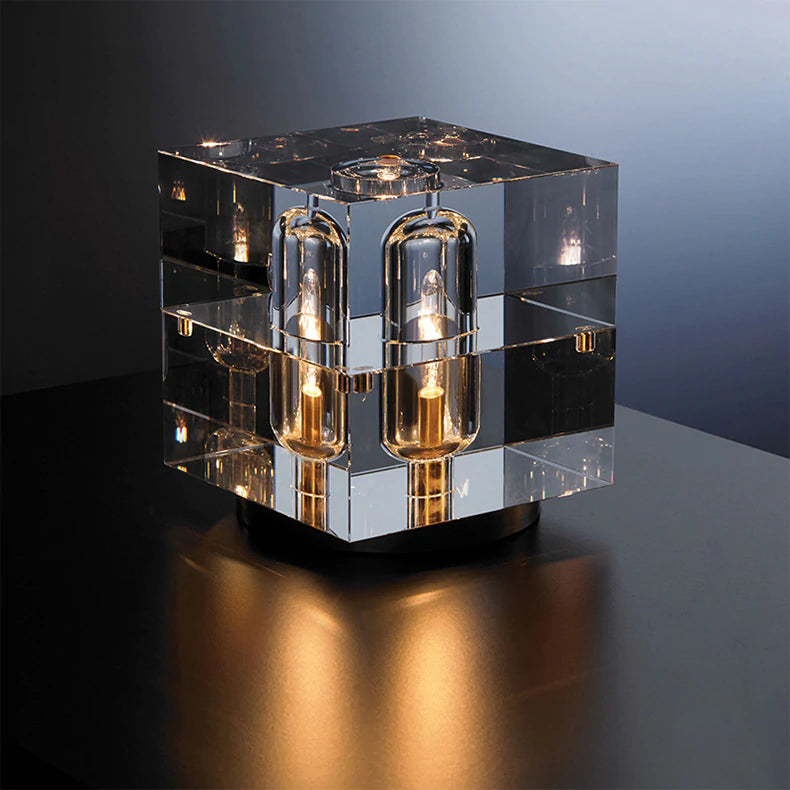 Modern Square Crystal Table Lamp