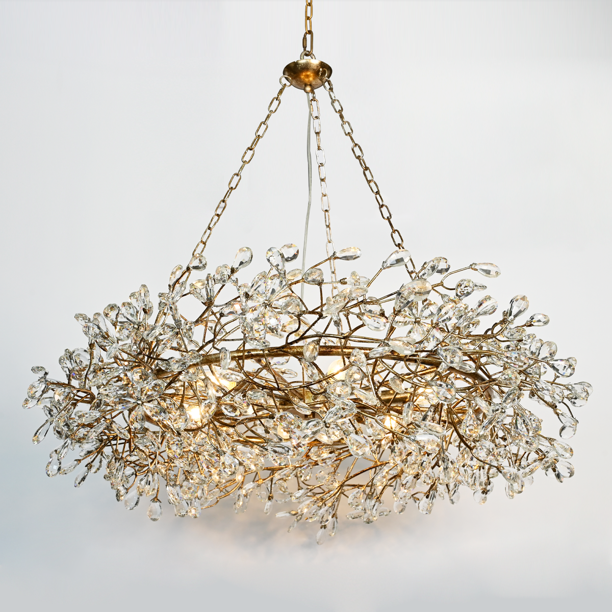 Crystal Flowers Fiore Crown Chandelier