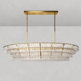 Art Glass Ghiaccio Oval Chandelier