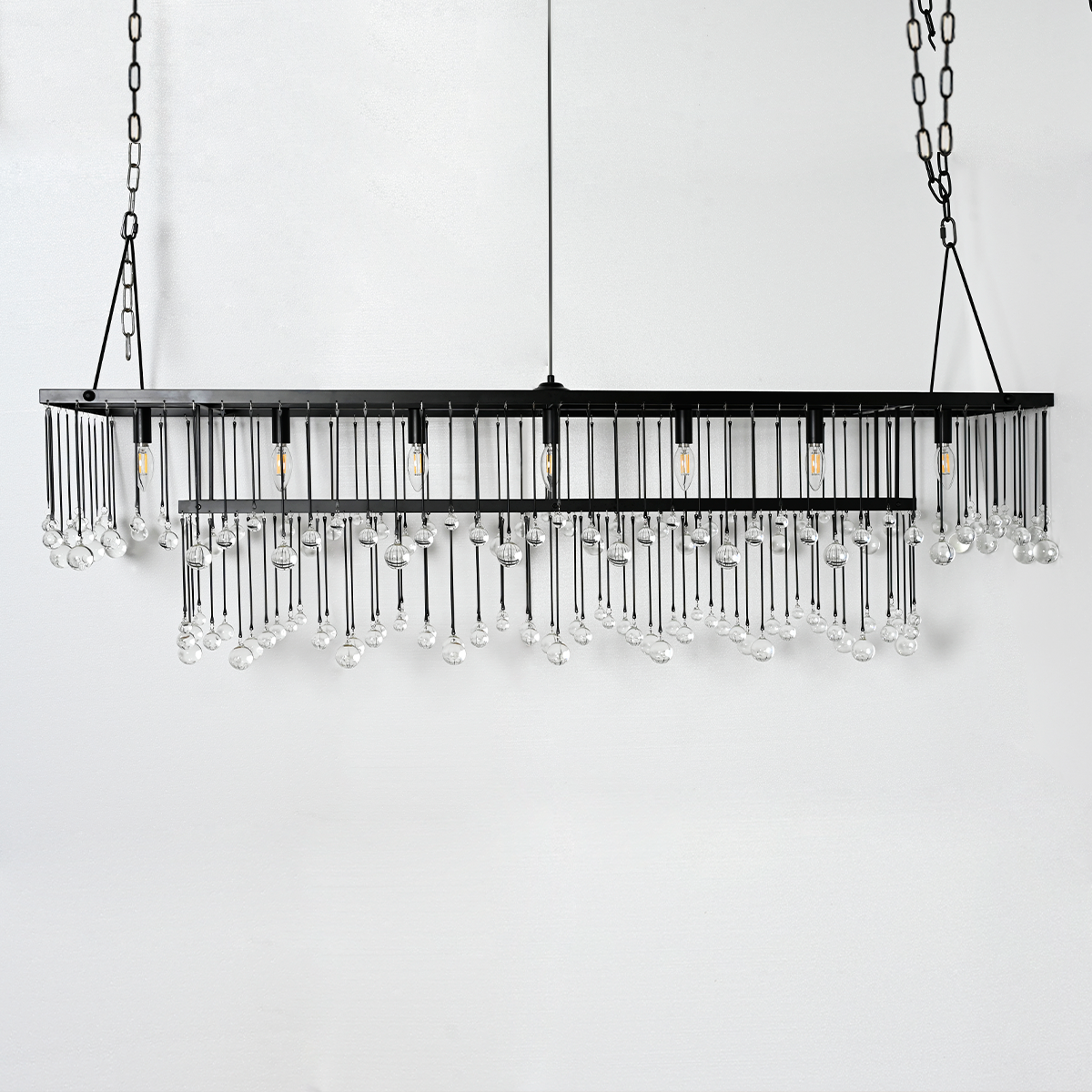 Modern Aubrey Rectangular Chandelier 47" 60"