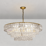 Art Glass Ghiaccio Round Chandelier 50"