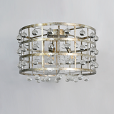 Moder Cage Crystal Flushmount