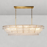 Art Glass Ghiaccio Oval Chandelier