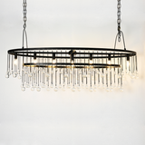 Modern Aubrey Oval Chandelier 7 Light