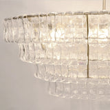 Art Glass Ghiaccio Oval Chandelier