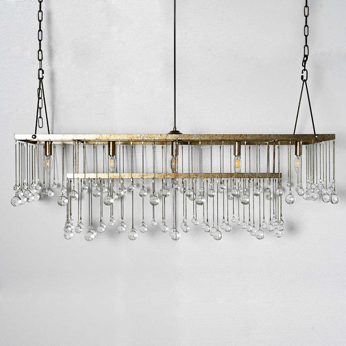 Modern Aubrey Rectangular Chandelier 47" 60"