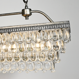 Handmade Art Crystal Glass Clarissa Rectangular Chandelier