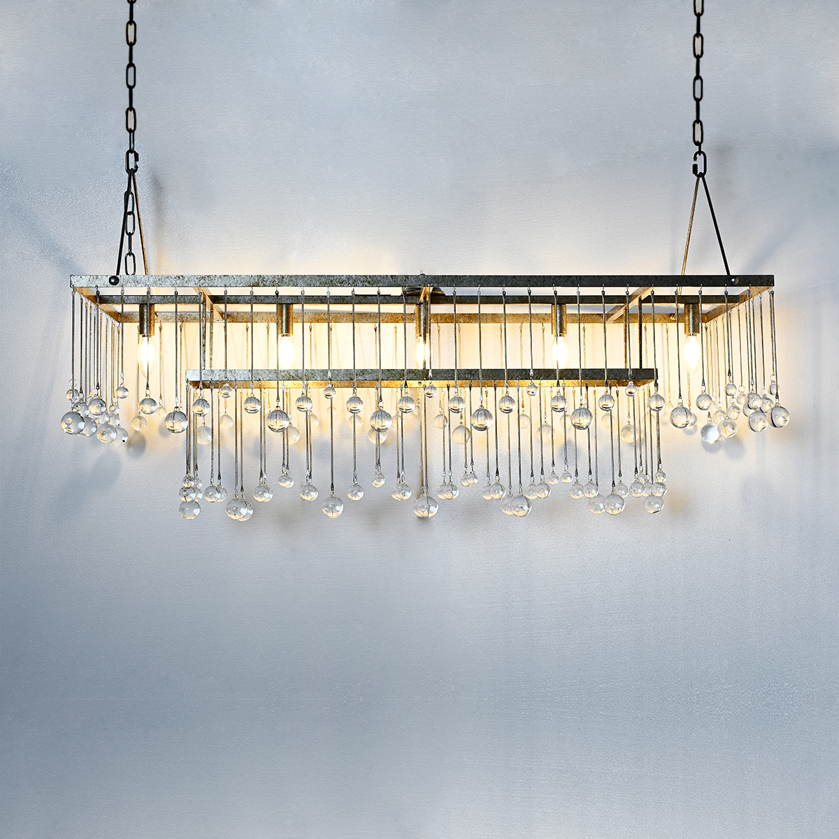 Modern Aubrey Rectangular Chandelier 47" 60"