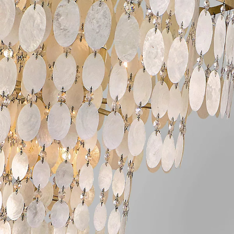 Dolce Shell With Crystal Round Chandelier