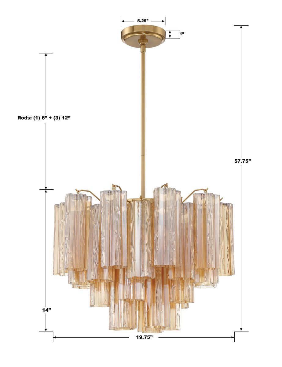 Addis Chandelier 17.8" 19.8" 22" 26.8" 32''D