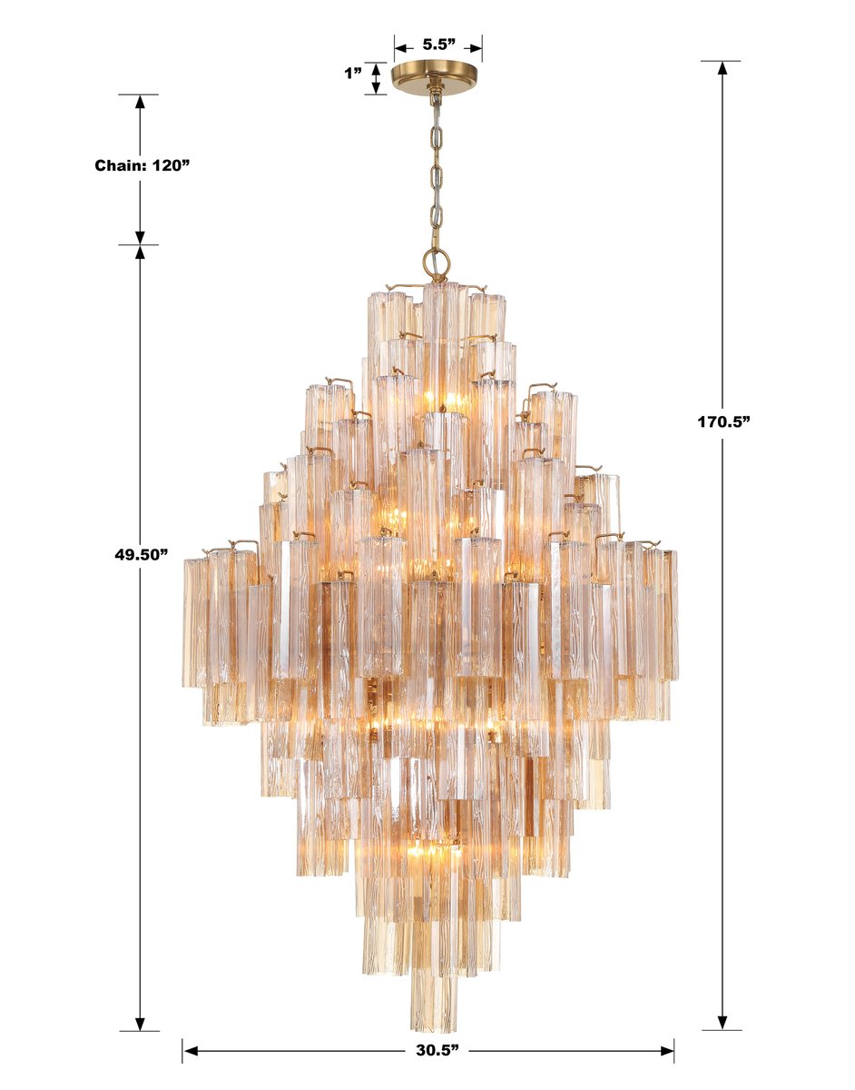 Addis Diamond Chandelier 49''H